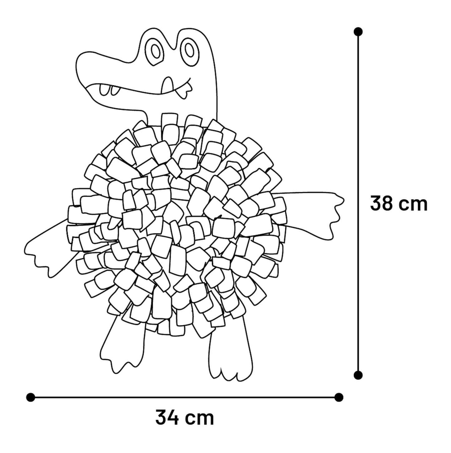 Snuffelmat Njammie Krokodil Groen