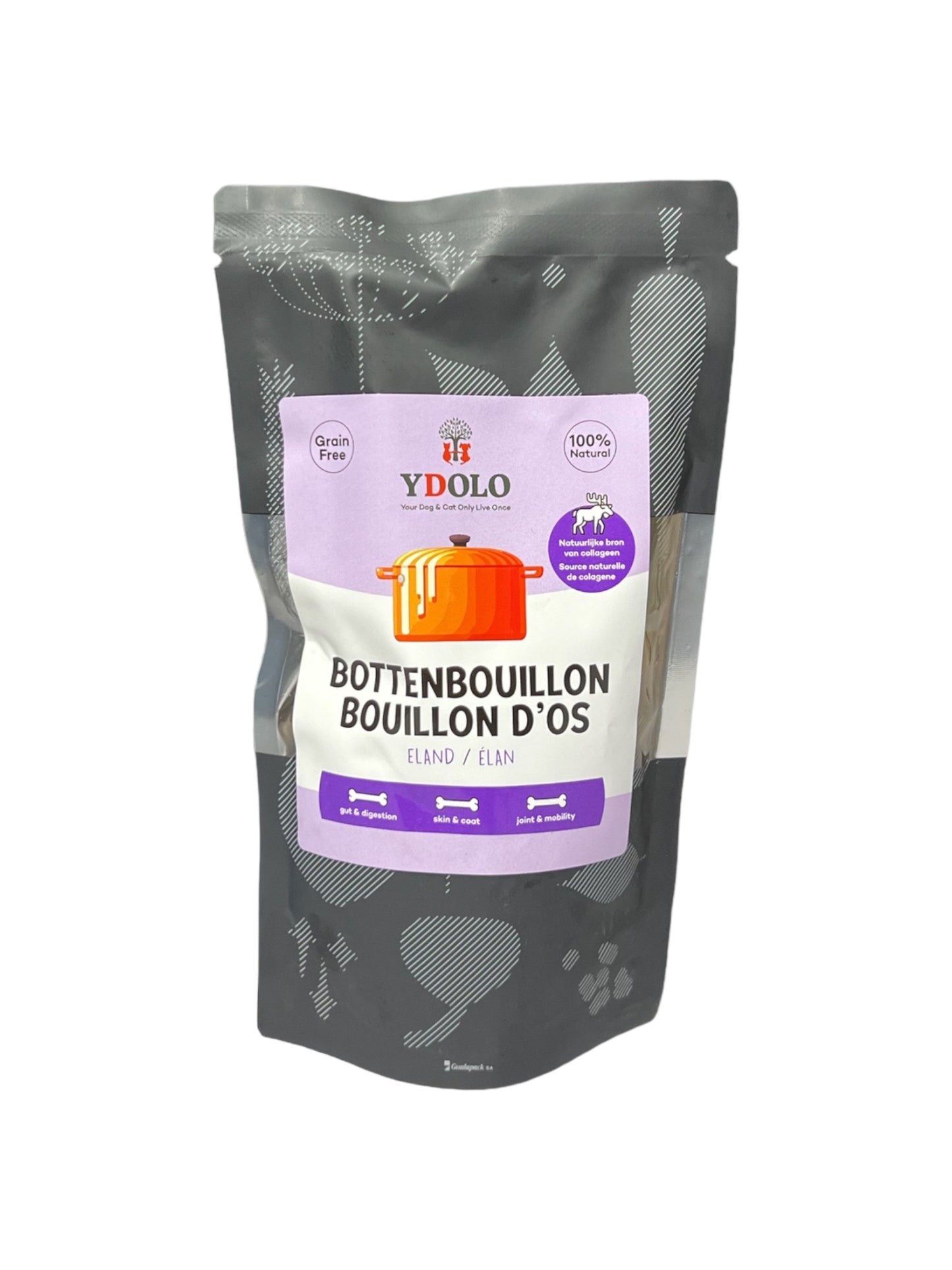 YDOLO Bottenbouillon / bouillon d'os Wilde Eland / Elan, 230ml (supplementen)