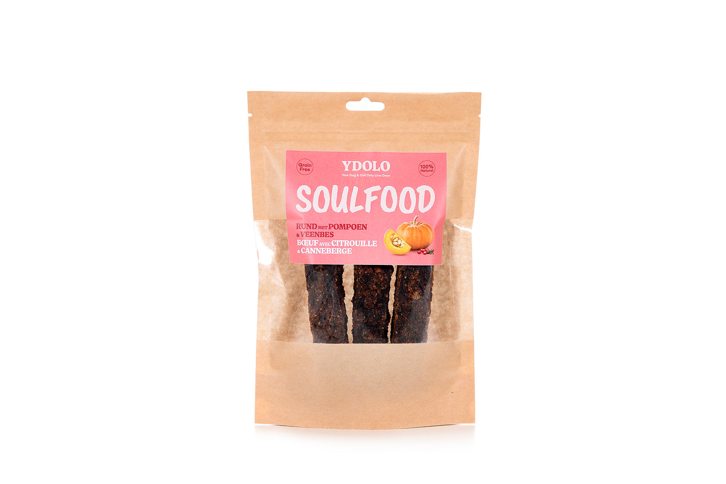 YDOLO Soulfood Bars Rund, pompoen & cranberry