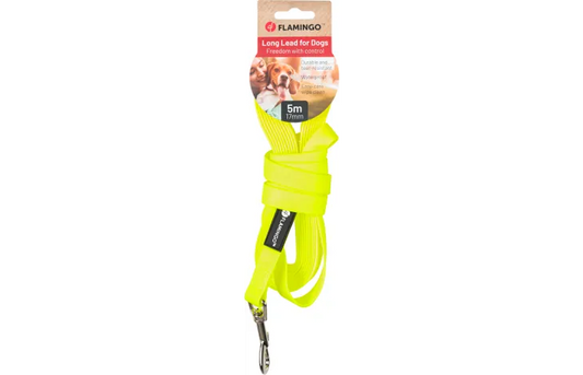 Trainings- en zoeklijn Caspar Fluo geel 5m