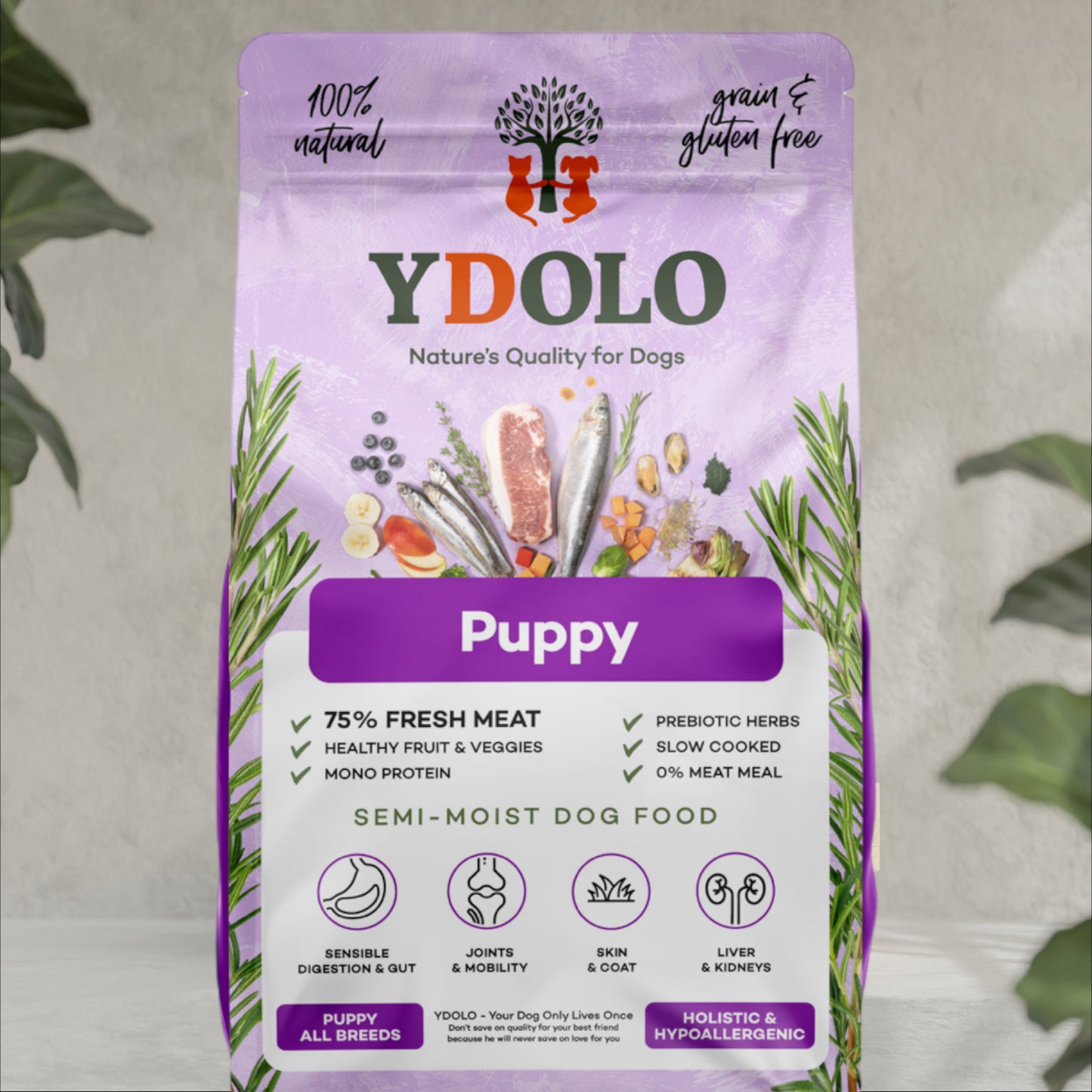 Puppy boost pakket Ydolo puppy 2.5kg + Ydolo bottenbouillon