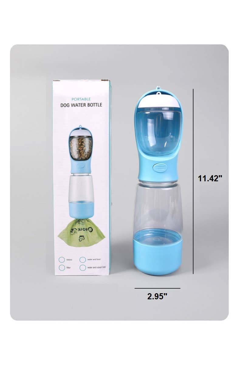 3 In 1 Draagbare Huisdier Waterfles Roze